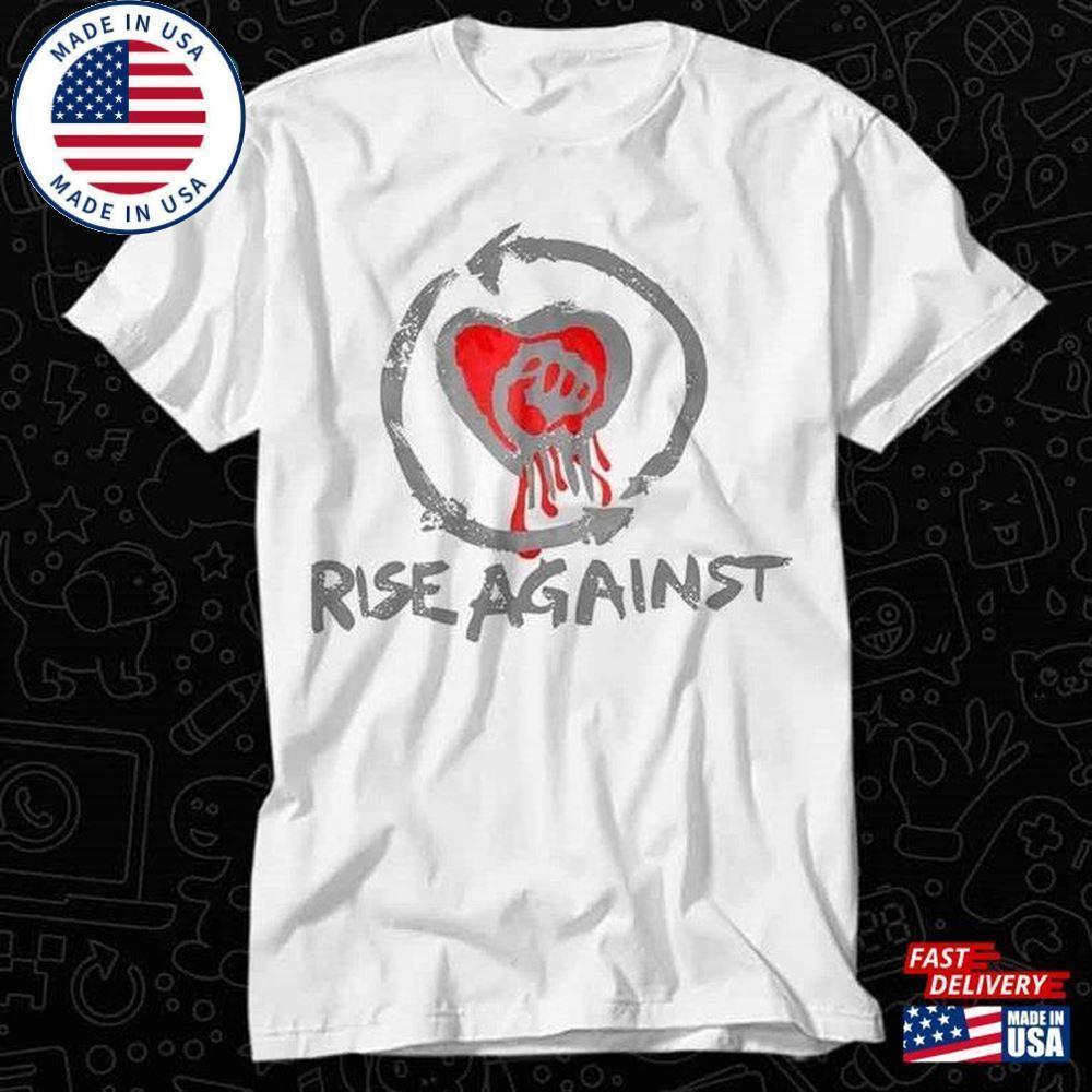 Rise Against Legendary Punk Rock Band Heart Fist T Shirt Gift